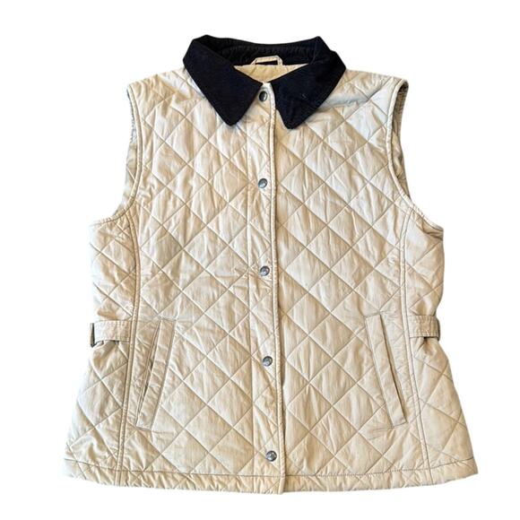 L.L. Bean Jackets & Blazers - L.L.Bean Women's Quilted Vest Beige Size L